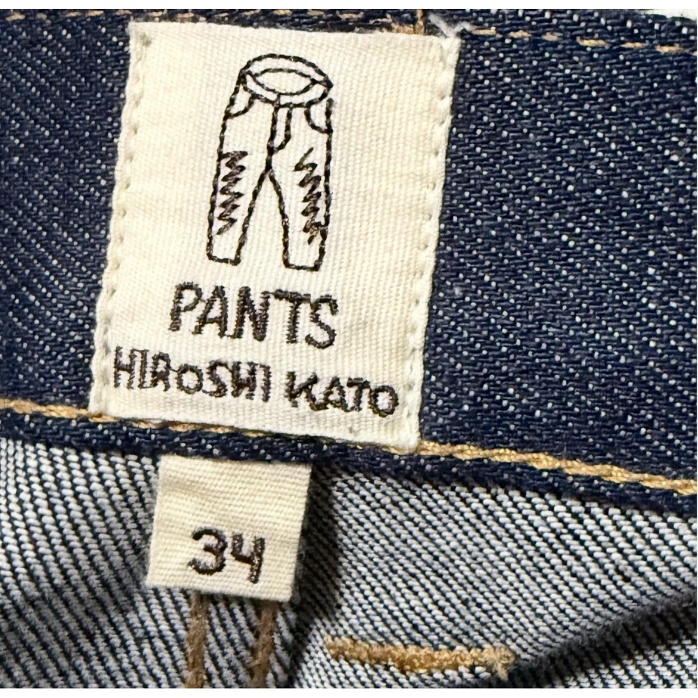 Hiroshi Kato Jeans Men's The Scissors Slim Taper Raw Selvedge Size 34 - Picture 5 of 5